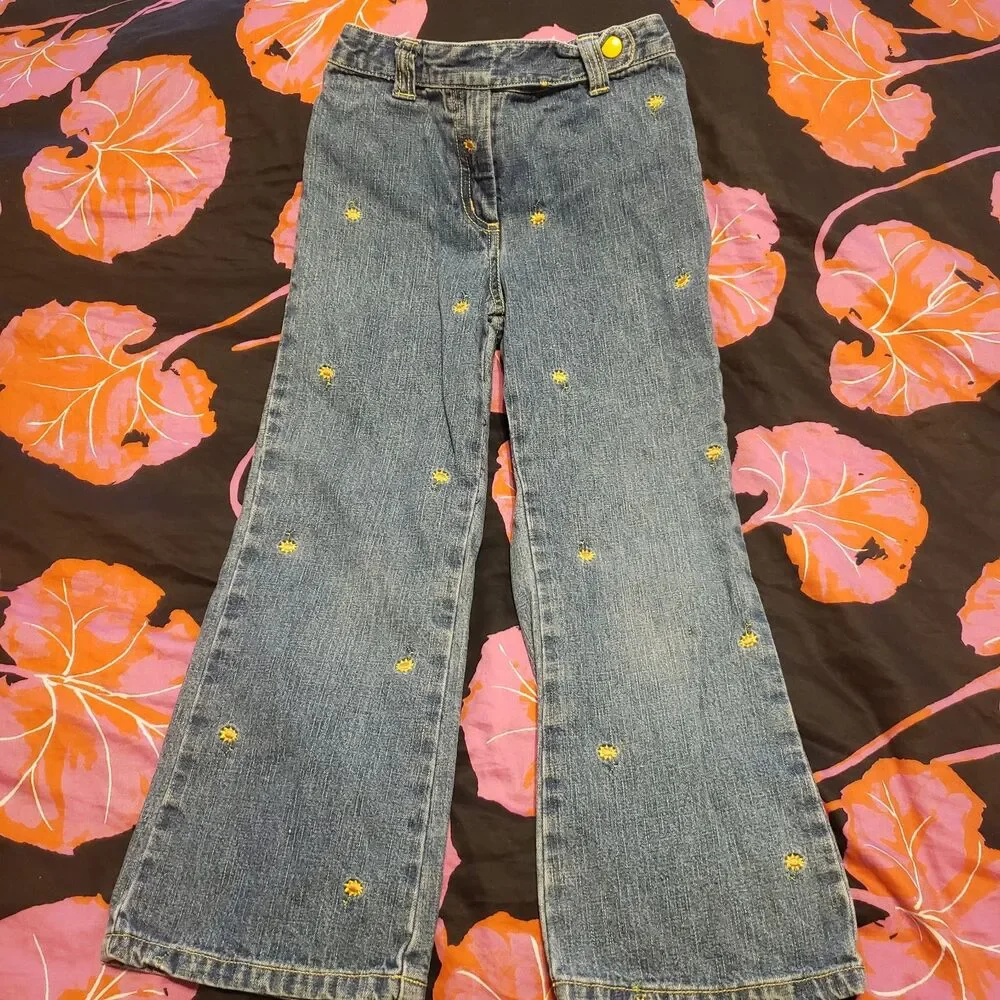 Vintage Gymboree Sunflower Fields Embroidered Jeans Sz. 5